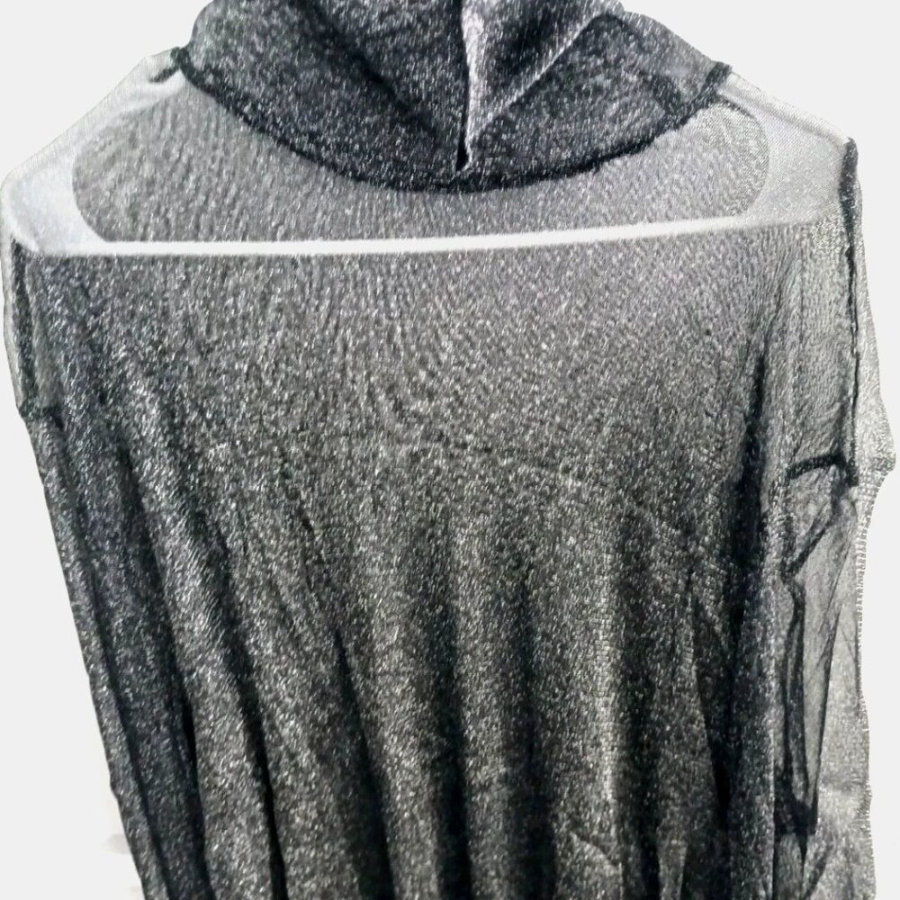 Men's Black Glitter Club Long Sleeve Shirt Size 4X Large New with Tags